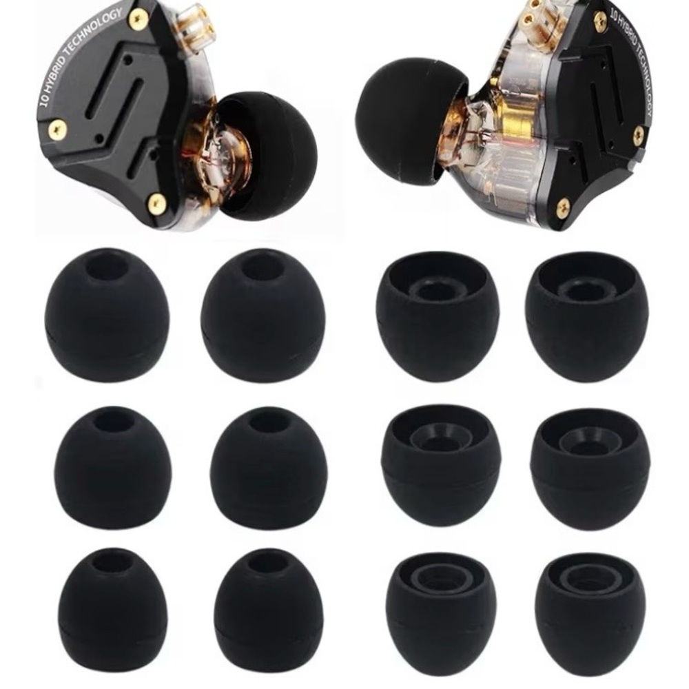 BRAND NEW Replacement Earbud Silicone Tips for LINSOUL KZ 6 Pairs S/M/L